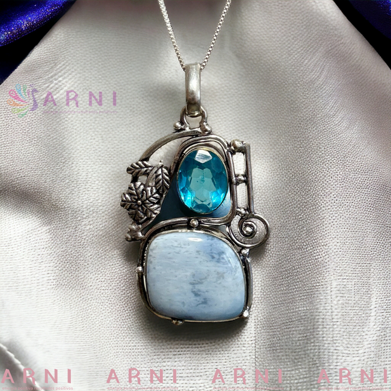 Colgante Topacio Azul