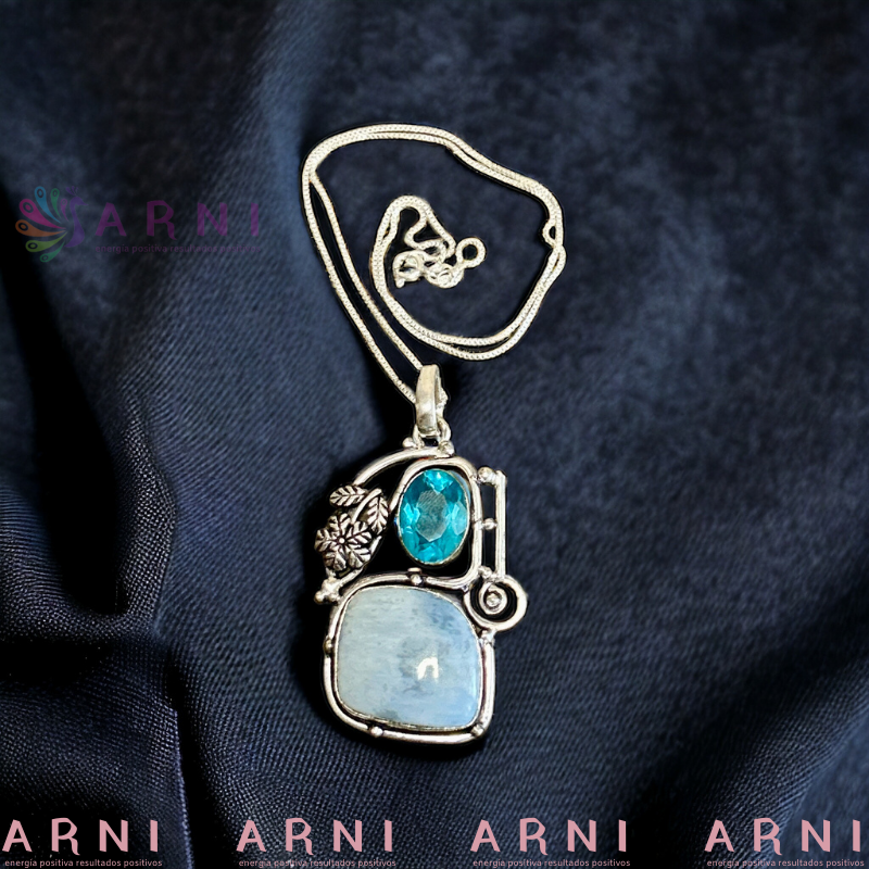 Colgante Topacio Azul