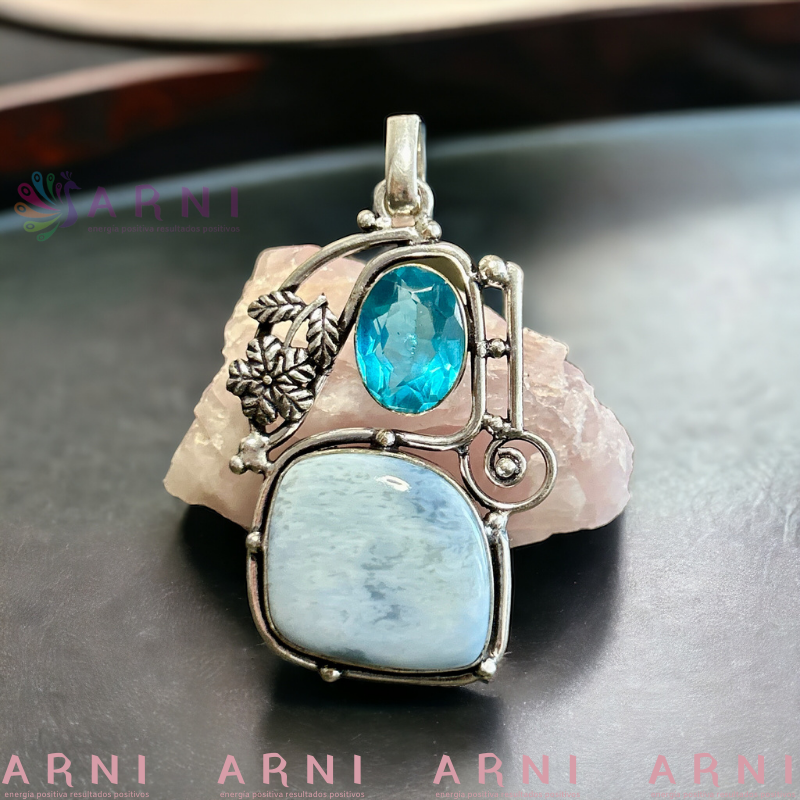 Colgante Topacio Azul